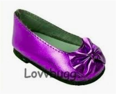 Purple Met Bow Shoes