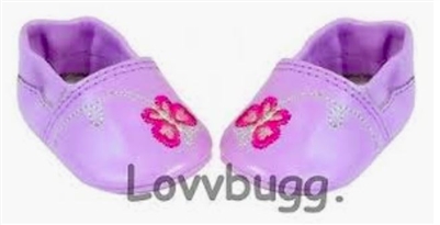 Lavender Butterfly Baby Slippers