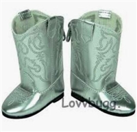 Silver Cowboy Boots