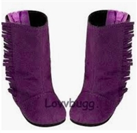 Purple Side Fringe Boots