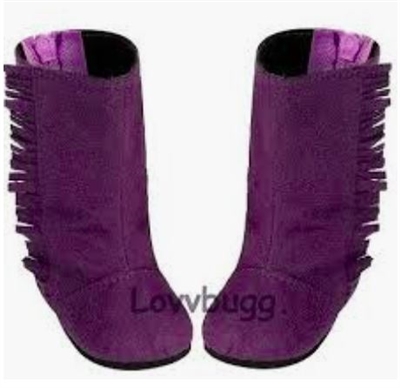 Purple Side Fringe Boots