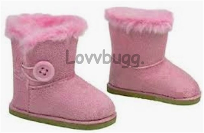 Pink Button Uggly Boots