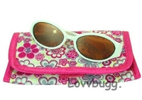 White Sunglasses with Case