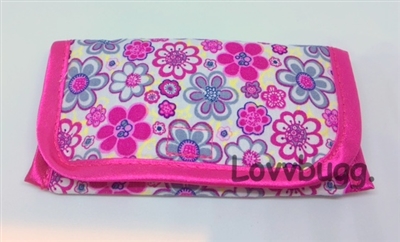 Floral Clutch Purse or Glasses Case for American Girl 18 inch Doll  Accessory