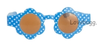 Blue Flower Dots Sunglasses