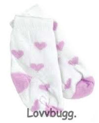 Lavender Heart Socks