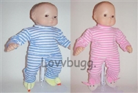 Both Baby Stripes Sleep and Play Outfits