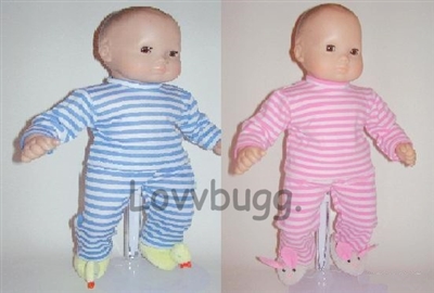Both Baby Stripes Sleep and Play Outfits