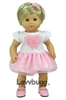 Pink Heart Dress for Bitty Baby Born Doll Clothes