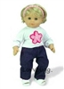 Flower T Shirt and Jeans for Bitty Baby 15 inch Doll Clothes