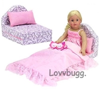 Fold Out Chair Sofa Bed for American Girl 18 inch Doll Furniture Accessory