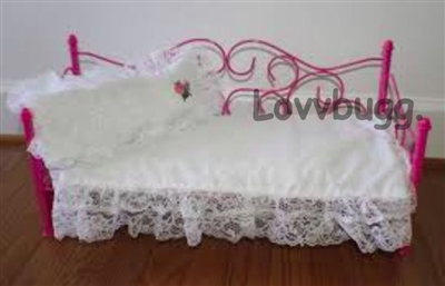 Pink Day Bed with Bedding