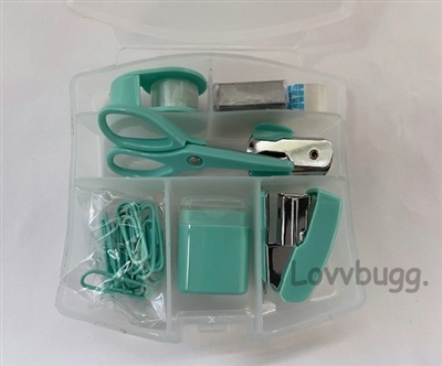 Aqua/Green Mini Office Supplies