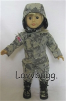 Army GI Jane Fatigues Uniform for 18 inch American Girl Doll Clothes