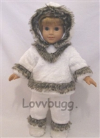 Furry Eskimo Costume for American Girl or Boy 18 inch or Baby Doll Clothes