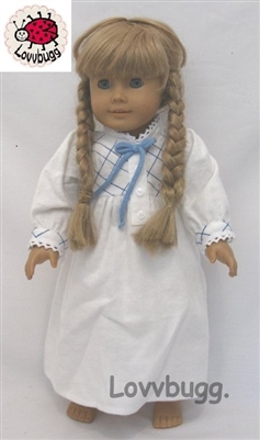 Kirsten Flannel Nightgown Repro for American Girl 18 inch Doll Clothes
