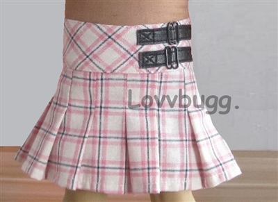 Pink Plaid Skirt for 18 inch 18 inch Girl