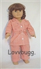 Repro Molly Red Stripe Pajamas for American Girl 18 inch Doll Clothes