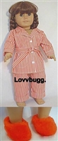 Molly Striped Pajamas with Slippers