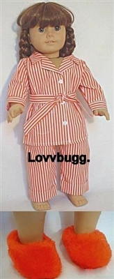 Molly Striped Pajamas with Slippers