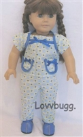 Molly BeForever Style Blue Floral Pajamas for American Girl 18 inch Doll Clothes