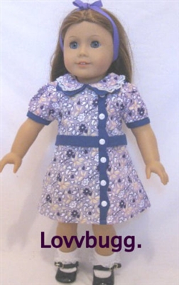 Repro Ruthie Floral Dress Thirties Style for American Girl 18 inch Doll Clothes