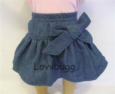 Denim Skirt w/Bow