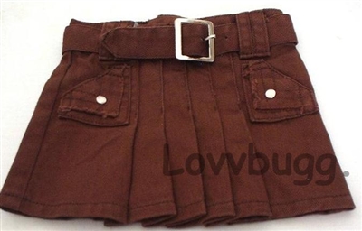 Pleated Brown Skirt