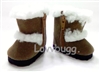 Brown Shearling Furry Boots