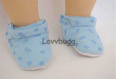 Blue Fabric Baby Slippers