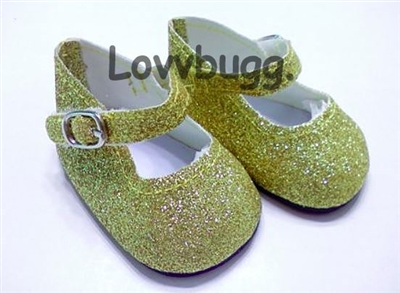 Gold Sparkle Mary Janes