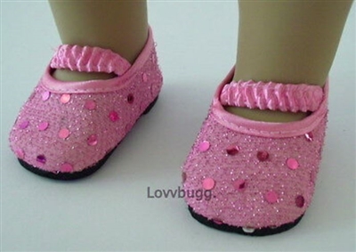 Pink Sequins Shoes