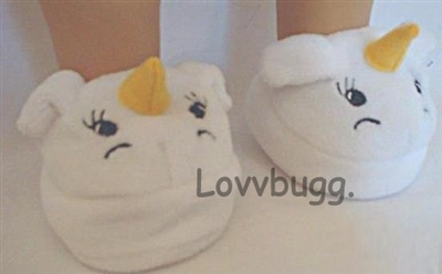 Unicorn Slippers for American Girl 18 inch or Baby Doll Shoes