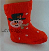 Snowman Socks for American Girl 18 inch or Bitty Baby Born Doll Clothes Accessory
