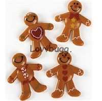 4 Big Gingerbread Men American Girl Doll Food Accessory