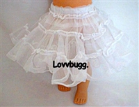 Tea Length! Our Longer Crinoline Slip White Fullness Slip for American Girl 18 inch Doll Clothes Accessory