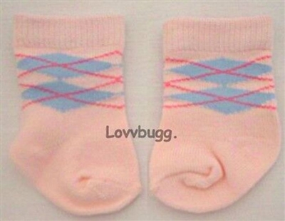Pink Argyle Socks