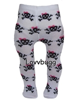 Skull and Crossbones Tights for 18 inch American Girl Doll Clothes Accessory
