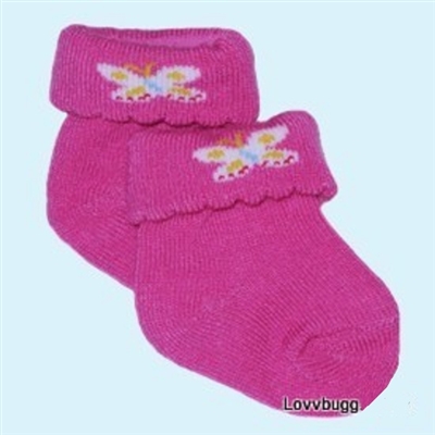 Hot Pink Butterfly Socks
