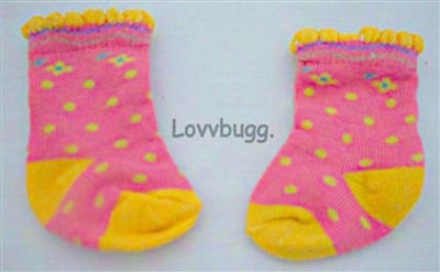 Pink Polka Dots Socks