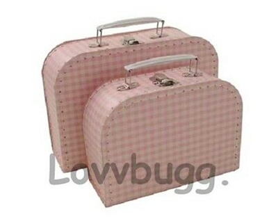 S Pink Gingham Suitcase