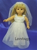 Communion / Wedding Dress Veil for American Girl 18 inch Doll Clothes