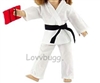 Karate with Kick Pad for American Girl 18 inch or Baby Born Doll Clothes