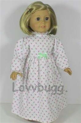 Rosebuds Flannel Nightgown