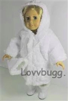 White Fur Coat and Muff for American Girl 18 inch Doll Clothes