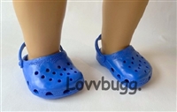 Royal Blue Clogs for American Girl 18 inch or Baby Doll Shoes
