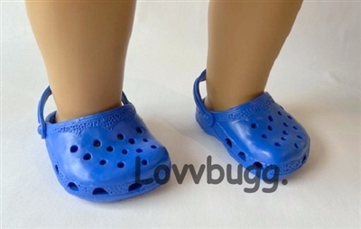 Royal Blue Clogs for American Girl 18 inch Doll Shoes