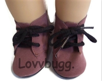Brown Suede Moccasin Boots for American Girl 18 inch or Baby Doll Shoes