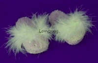 Lavender Slippers Feathers
