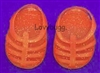 Red Jellies Sandals for American Girl 18 inch or Baby Doll Swim Beach Shoes